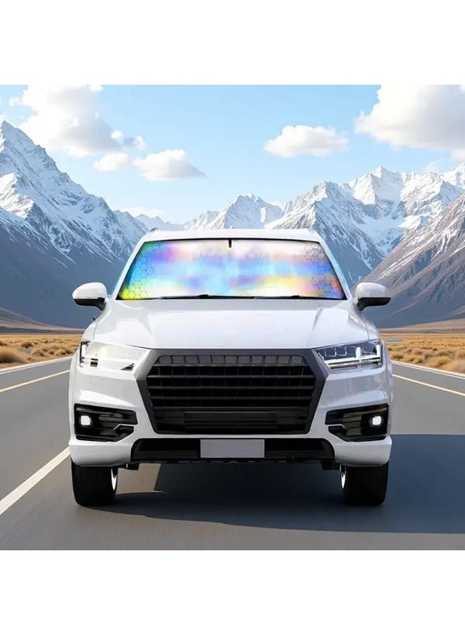 2025 Upgrade Large Sunshade 57x36.2 Inch Foldable Windshield Protector Blocks Heat Keeps Car Cooler - Image 1
